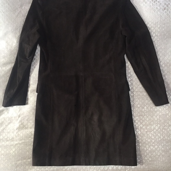 Mens Small HUGO BOSS Brown Suede Larian Coat - Picture 8 of 11
